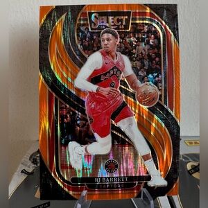 2024-25 Rj Barrett Orange Prizm Hologram Panini Select Card Mint condition
